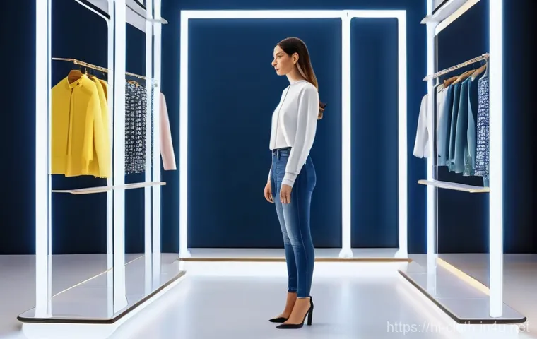 의류기술 관련 IT 활용 사례 - **Prompt 1: Smart Casual Wear with Integrated Health Monitoring**
    "A young adult, wearing a styl...